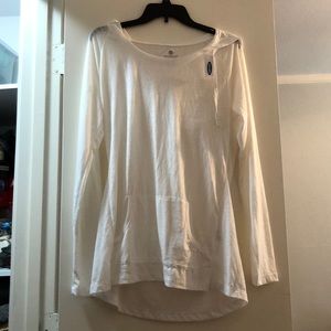 White hooded old navy active wear top